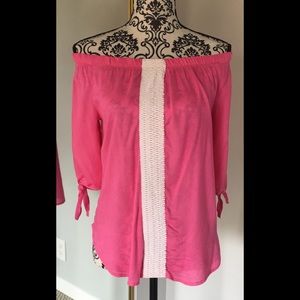 NWT Gorgeous Pink Off the Shoulder Top